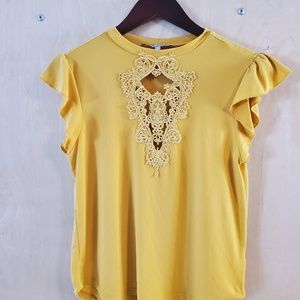 Yellow Lace Top